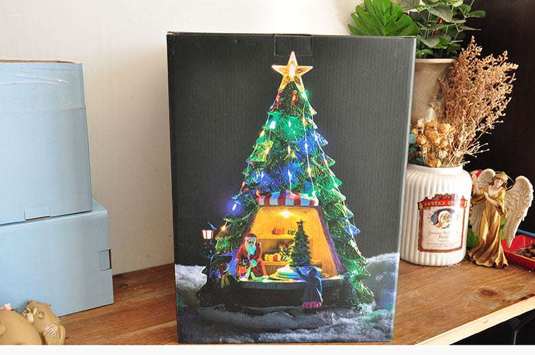 Hand Painted Christmas Tree Toy Music Box Ornament