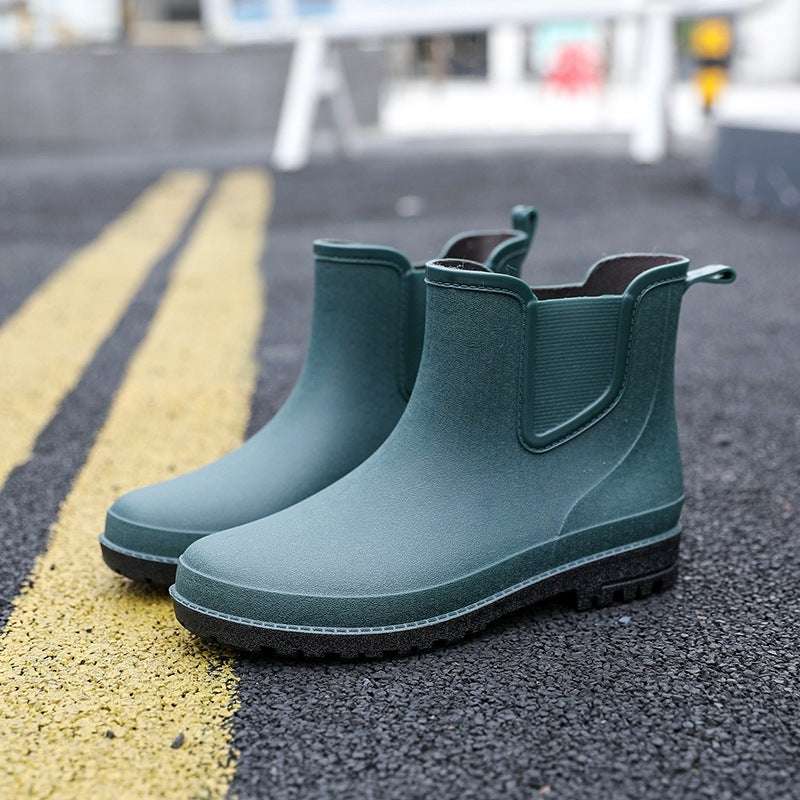 Short Tube Water Shoes Men Rain Boots Autumn And Winter - globaltradeleader