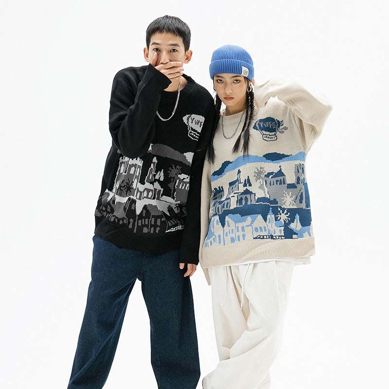 Men's Thick Round Neck Casual Loose Sweater