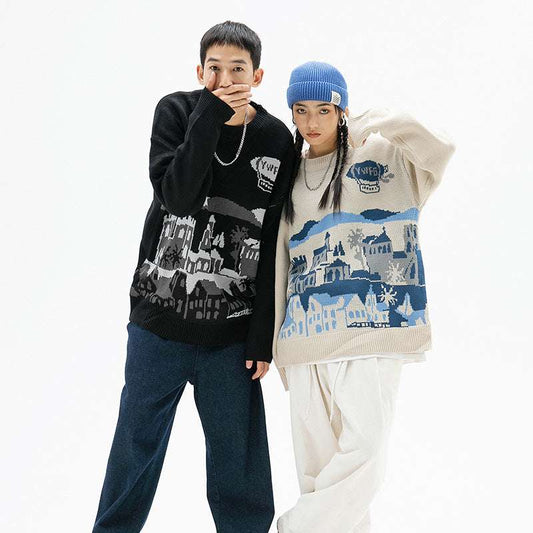 Men's Thick Round Neck Casual Loose Sweater