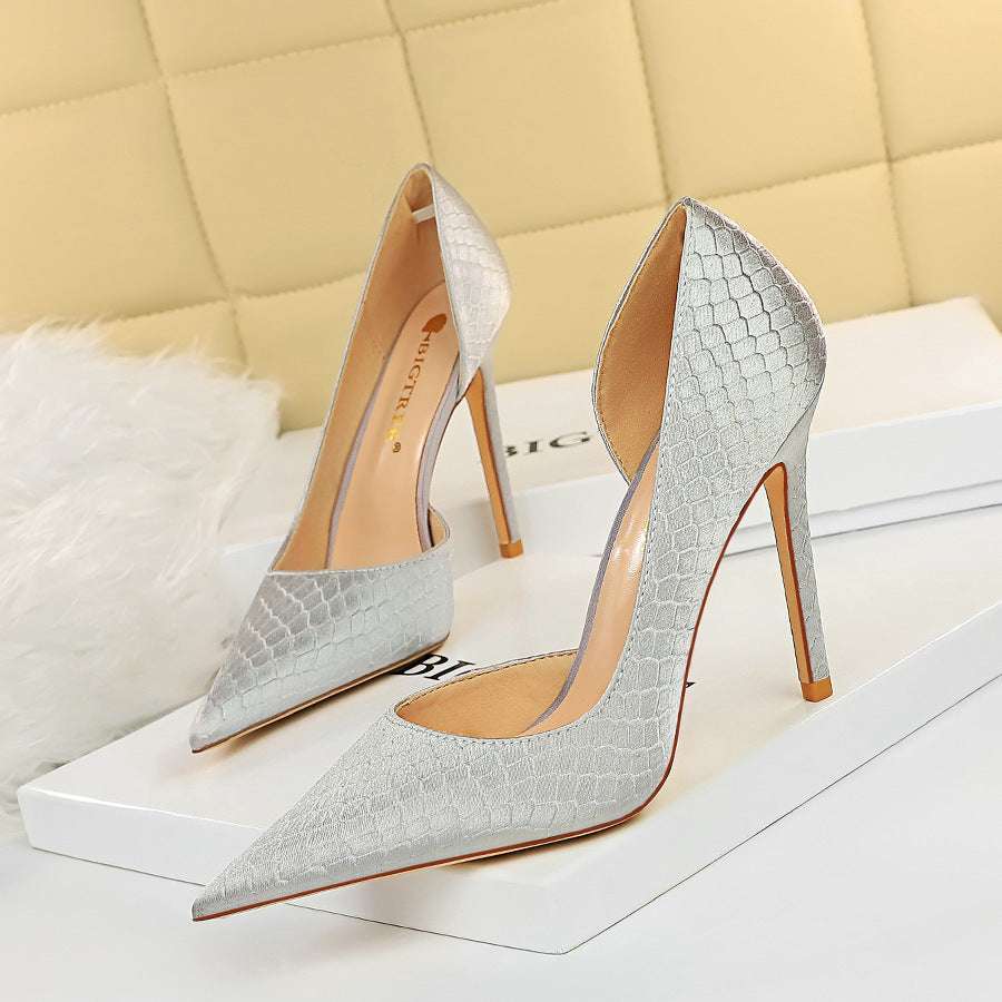Fashion Sexy Banquet Thin Heel Super Heel Shallow Mouth - globaltradeleader