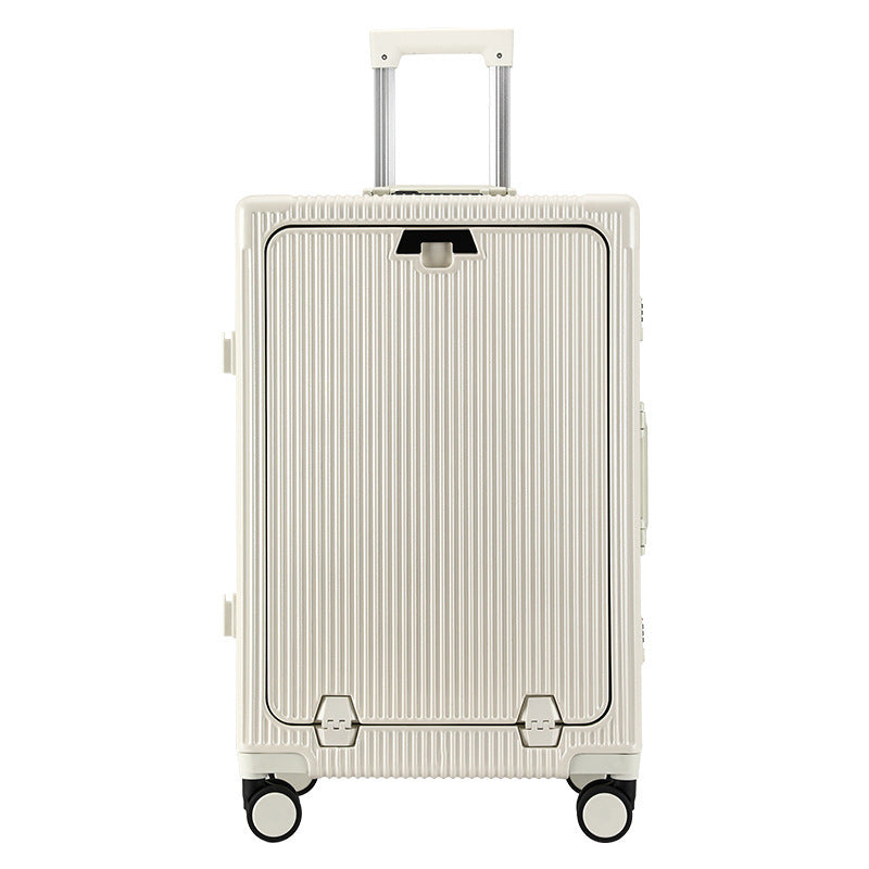 Trolley Aluminum Frame Large Capacity Front Opening Luggage - globaltradeleader