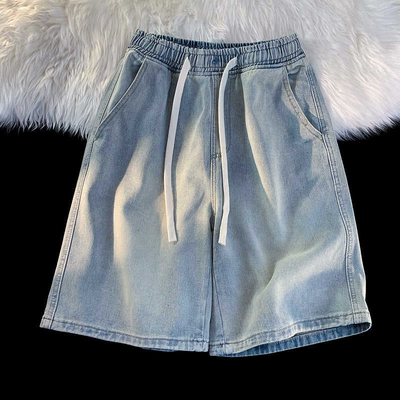 Vintage Denim Shorts Men's Summer Hip Hop Street