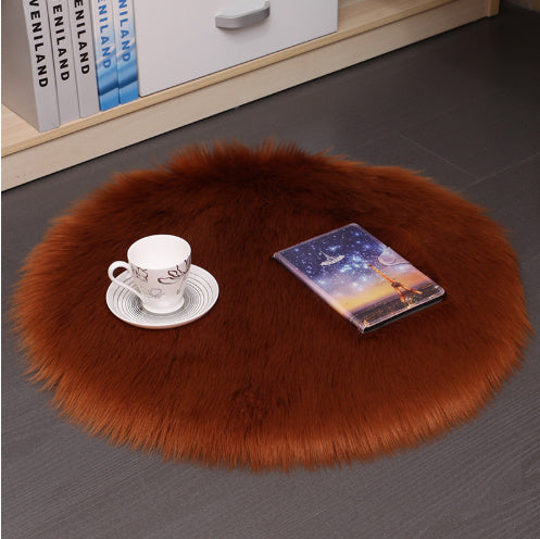 Hair Plush Carpet Floor Mats Household Floor Mats  Wool Round Bedroom Carpets - globaltradeleader