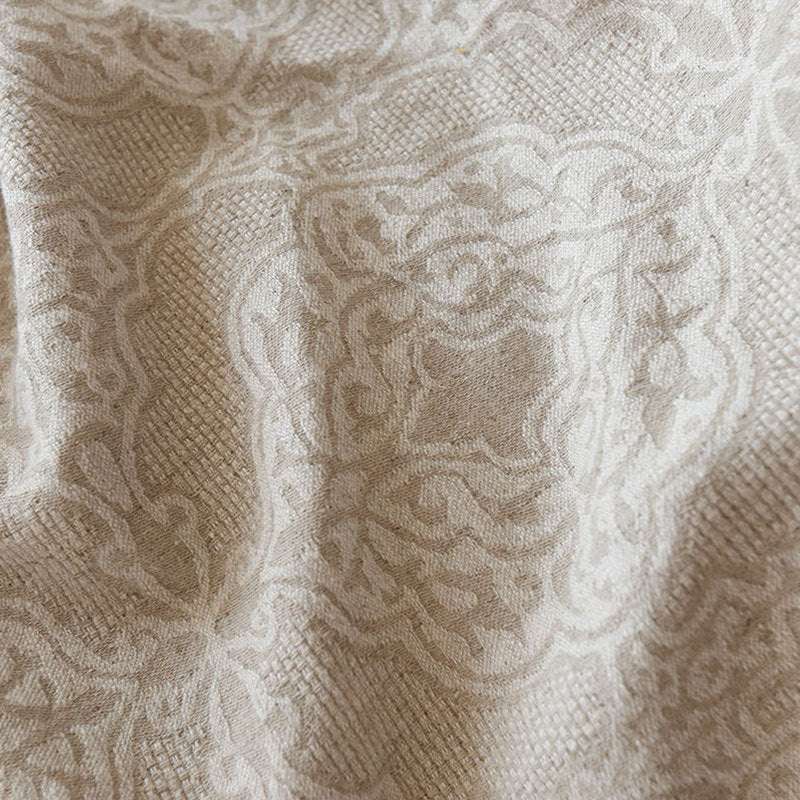 Jacquard Linen Cotton Bamboo Fiber Burrs Tassels Cover Blanket Sofa Tablecloth