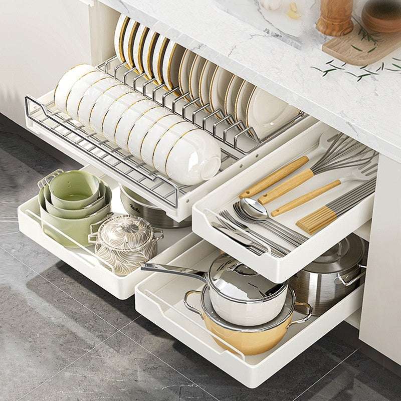Pull-out Cookware Storage Rack Tableware Finishing Box - globaltradeleader