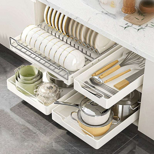 Pull-out Cookware Storage Rack Tableware Finishing Box - globaltradeleader