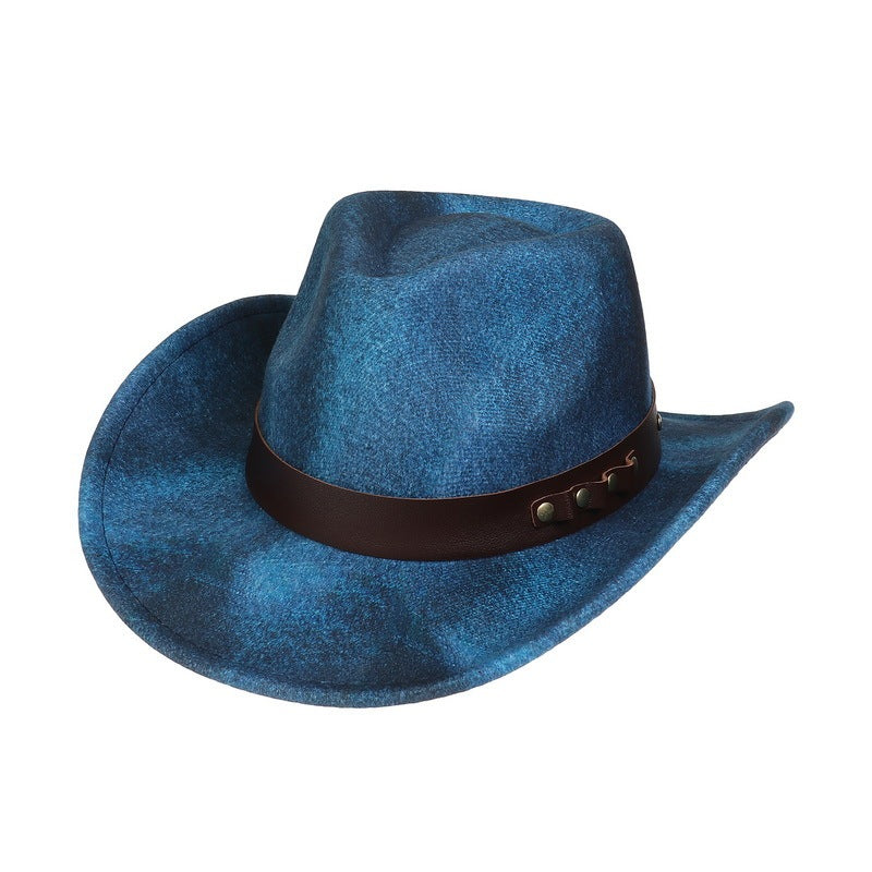 Western Cowboy Hat Felt Outdoor Sun Shade Top Hat Retro Jazz - globaltradeleader