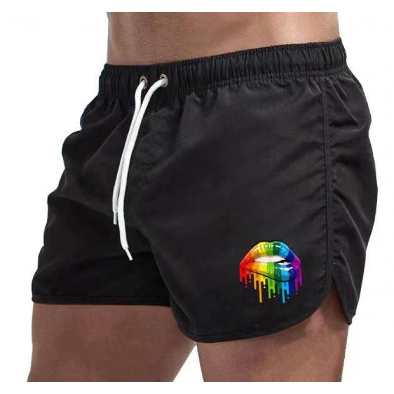 Hawaiian Letter Beach Split Shorts - globaltradeleader