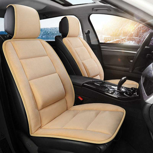Thickened Warm Monolithic Plush Car Seat Cushion