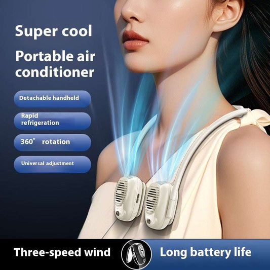 Ultra-long Life Battery Refrigeration USB Charging Mini Folding Noiseless Small Fan - globaltradeleader