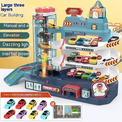 Children's Rail Car Building Toy Multi-storey Parking Lot - globaltradeleader