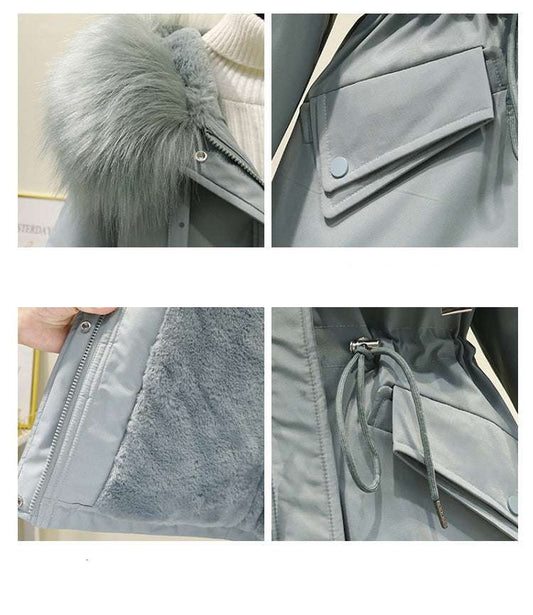 Korean Style Loose Cotton Short Fleece Parka - globaltradeleader