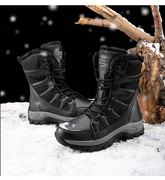 Winter Plus Velvet Army Boots Men's Warm Snow Boots High Top Cotton Shoes Men - globaltradeleader