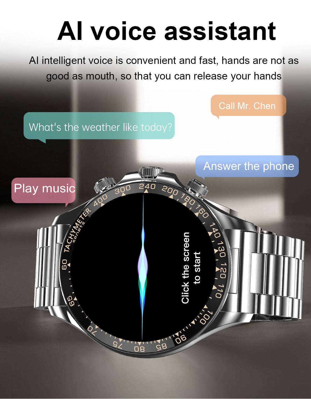 Round Screen Smart Watch EX108 Bluetooth Calling - globaltradeleader