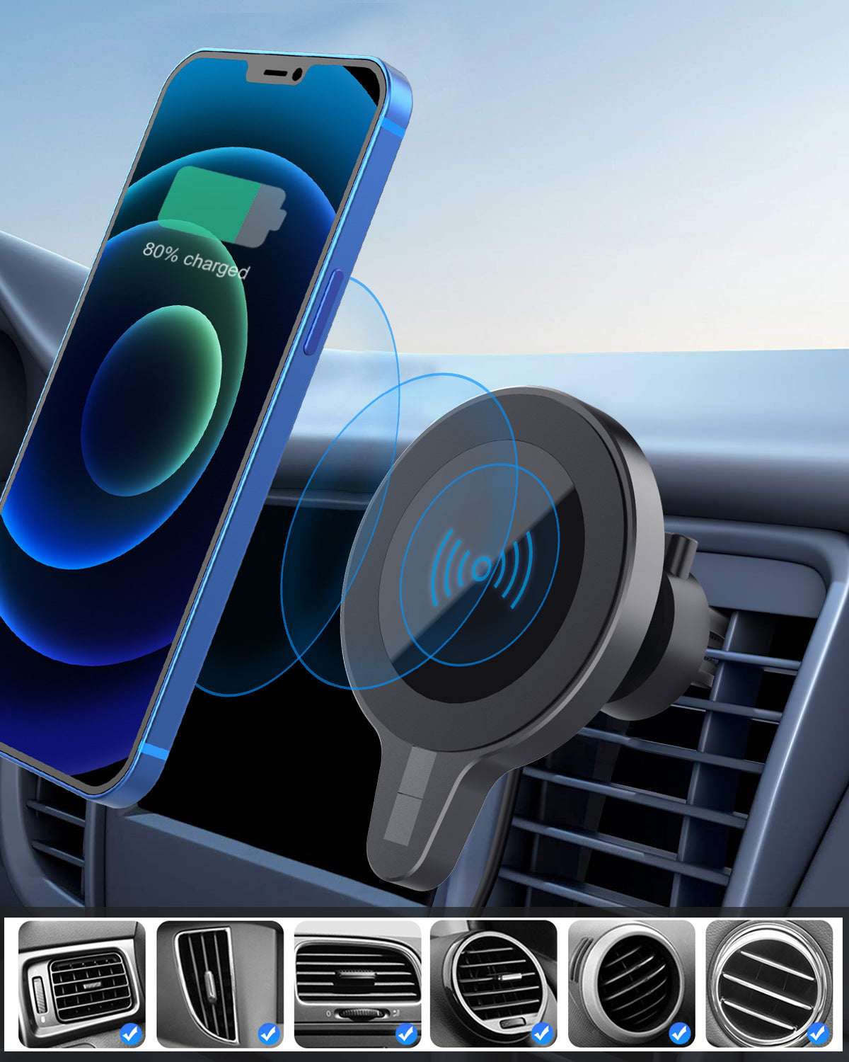 Wireless Charging Mobile Phone Holder Navigation Automatic Induction