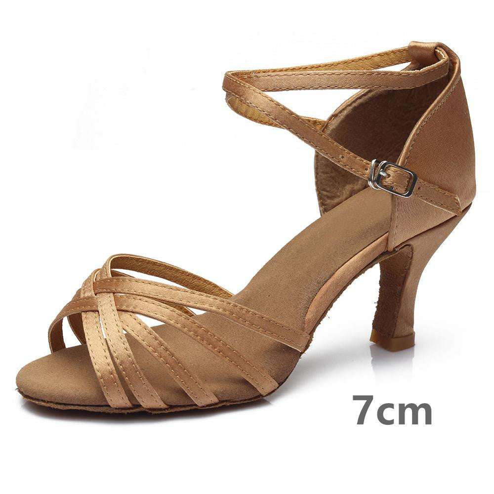 Indoor satin Latin dance shoes - globaltradeleader