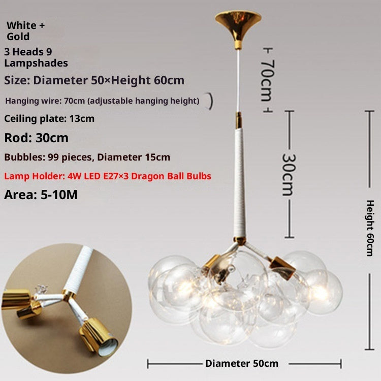 Children's Room Warm Creative Glass Chandelier - globaltradeleader