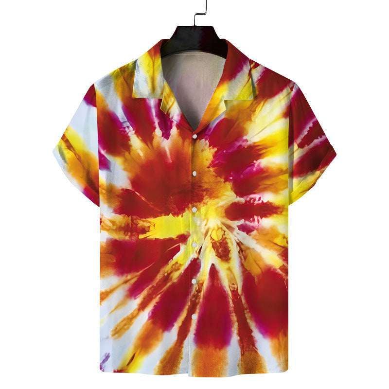 Hawaiian Modified Size Printed Men's Casual Beach Top - globaltradeleader