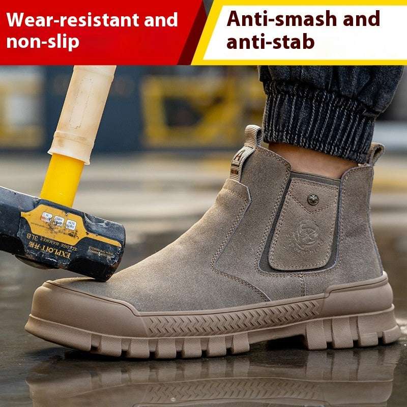 Anti-smashing And Anti-penetration Winter Thickened Work Shoes Men - globaltradeleader