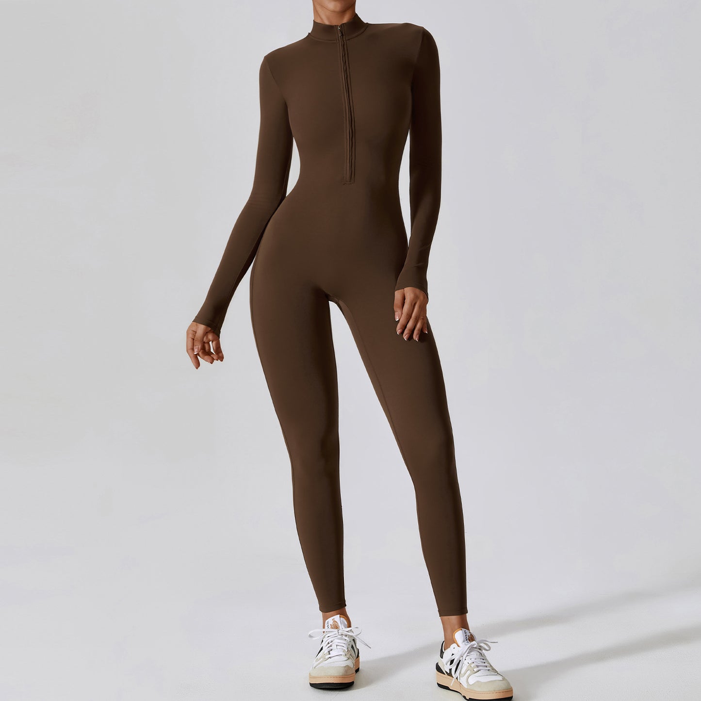 Women's Long-sleeve Zipper Yoga Sports Jumpsuit - globaltradeleader