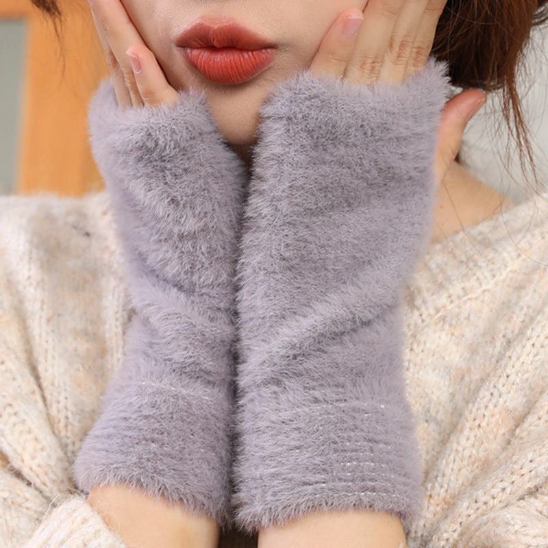 Winter Warm Half Finger Knitted Gloves