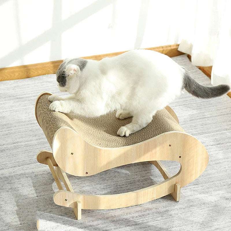 Cat Supplies Solid Wood Shaker Wear-resistant Corrugated Paper