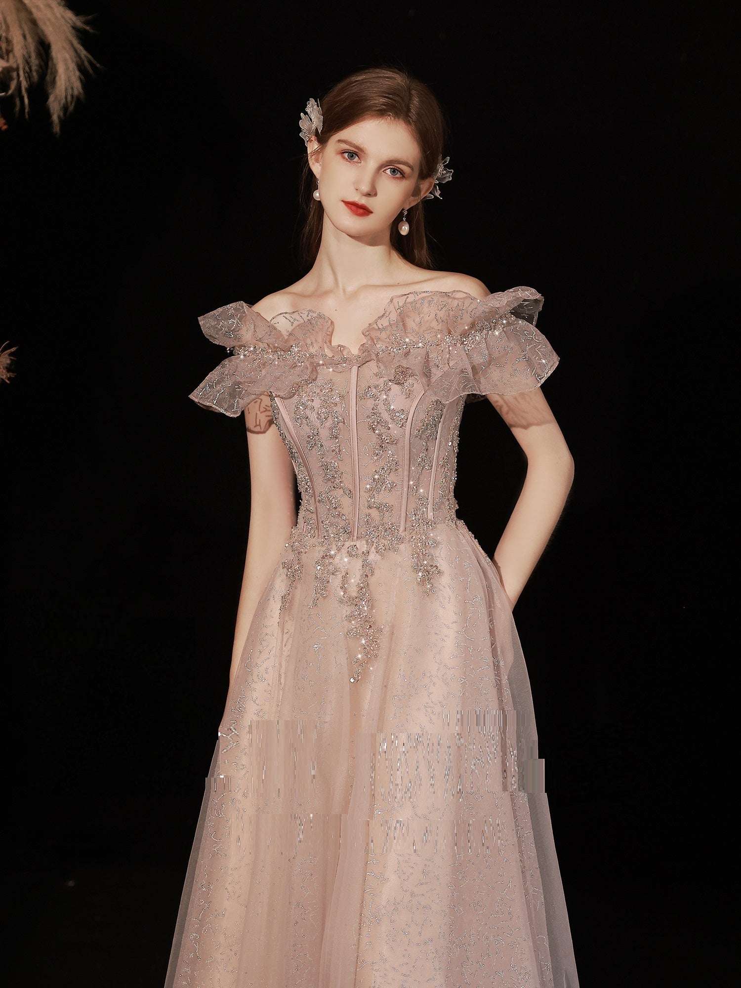 Women's Off Shoulder Dinner Dress - globaltradeleader