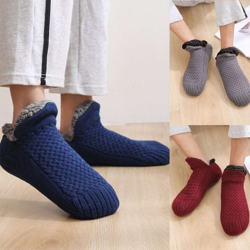 Twisted Winter Foot Fleece-lined Thickened Room Socks - globaltradeleader