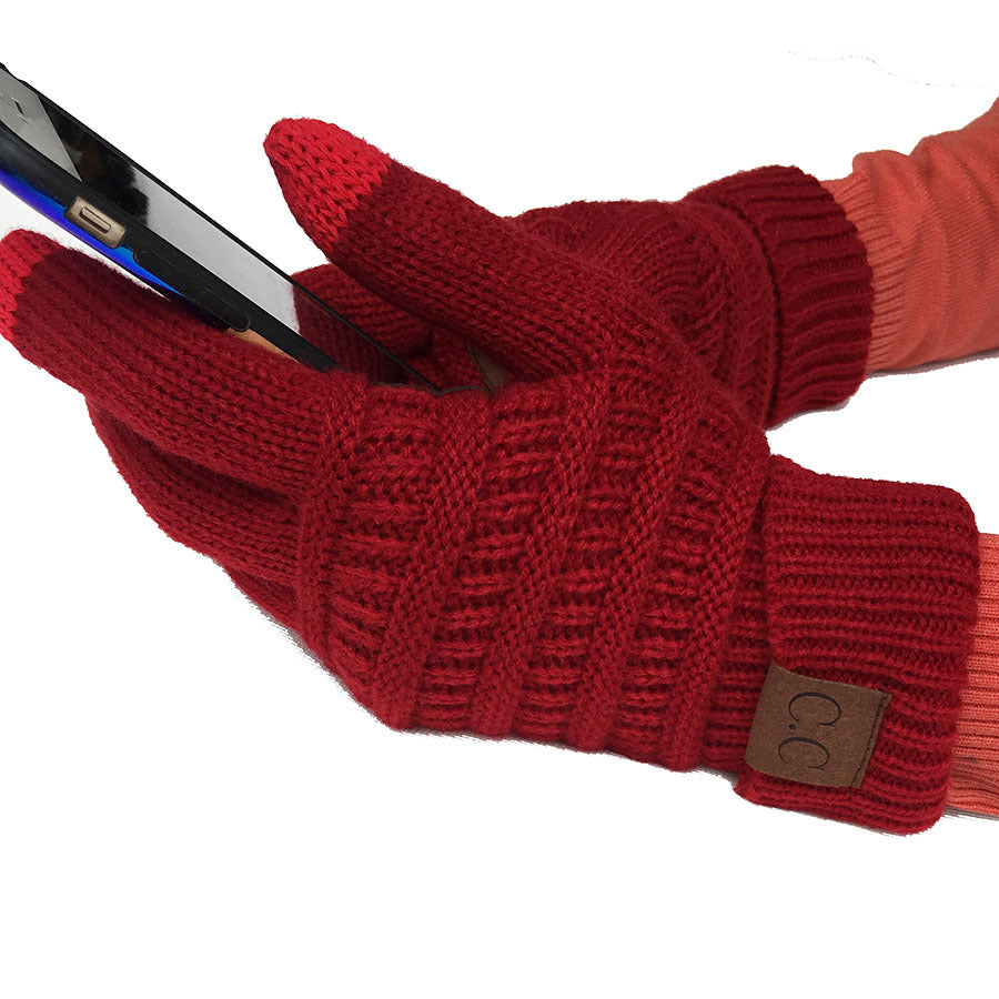 European And American Wool Knitted Turn-over Labeling Touch Screen Gloves - globaltradeleader