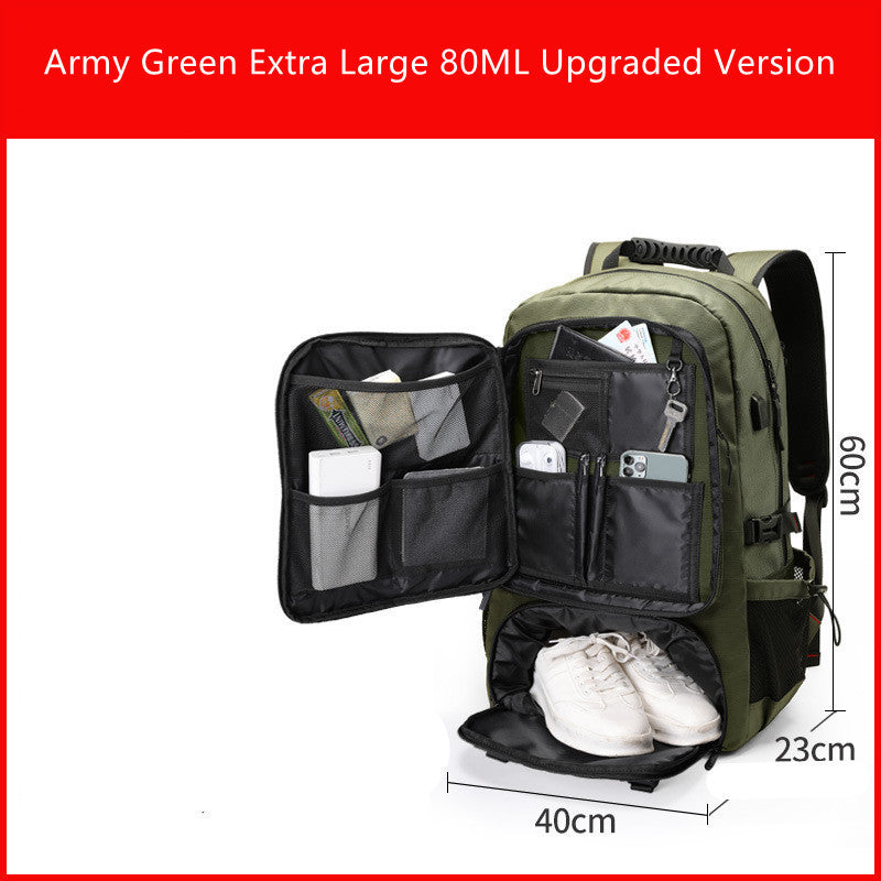 Extra Large Travel Bag Men's Outdoor Mountaineering Leisure Super Large Capacity Travel Shoulders - globaltradeleader