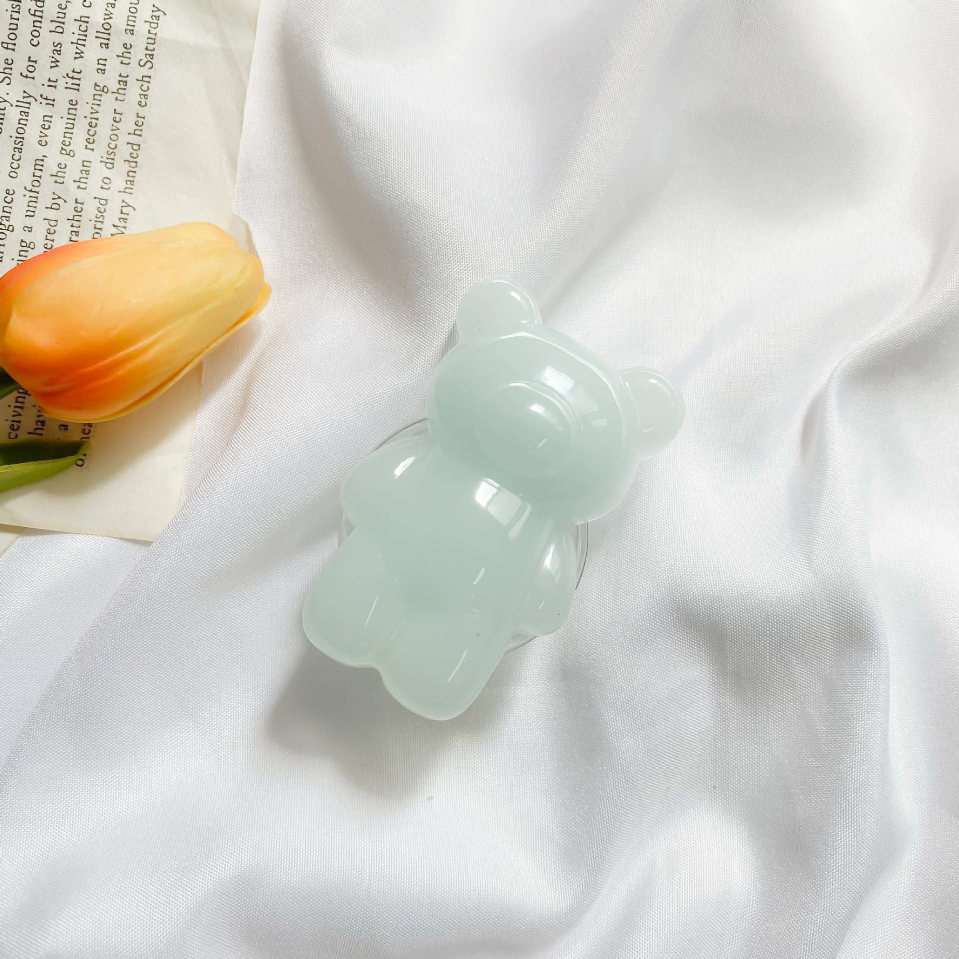 Epoxy Three-dimensional Bear Mobile Phone Airbag Bracket Transparent Paste Retractable Ins Wind Ring Buckle