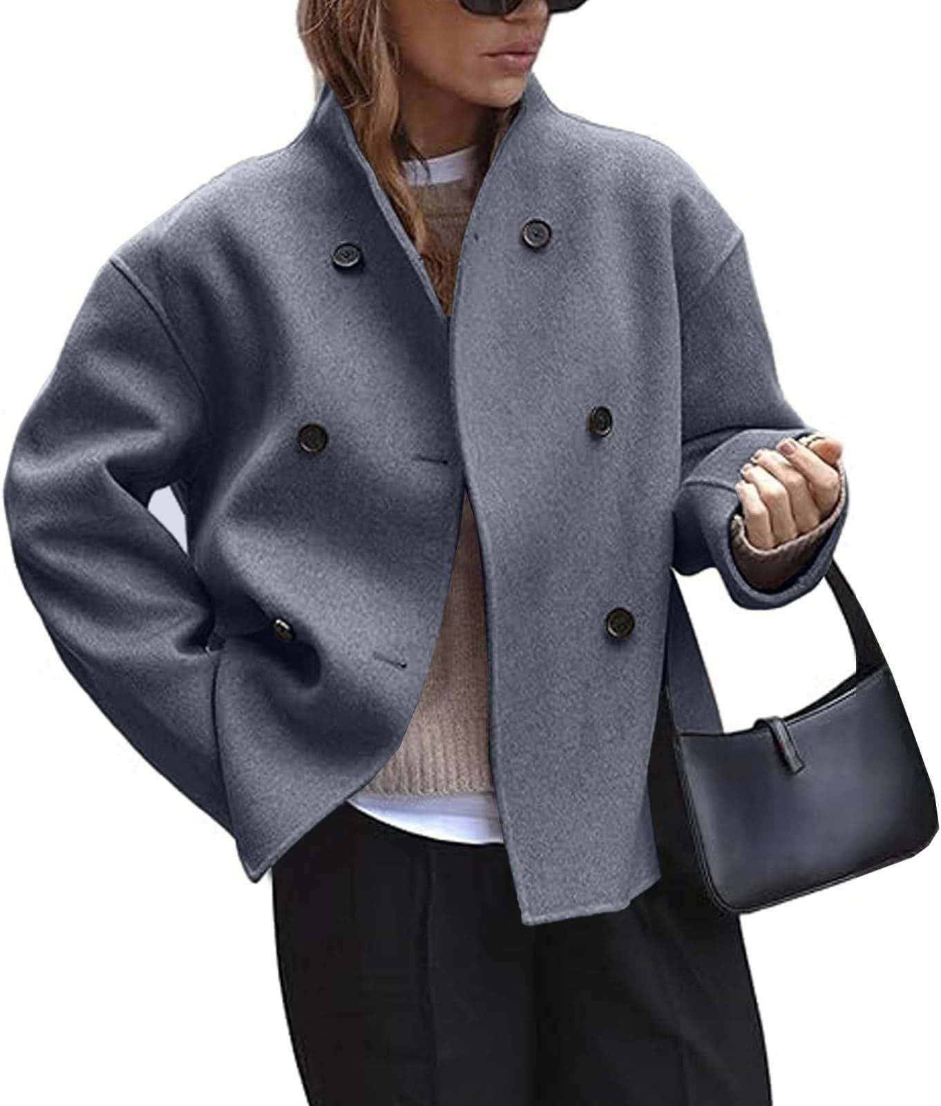 Fashion Three-row Button Short Plaids And Tweedst Coat Double-faced Woolen Goods For Autumn And Winter - globaltradeleader