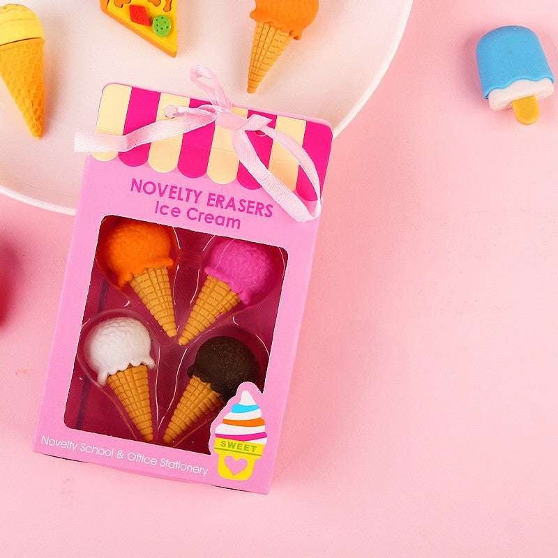 Cute Cake Gift Box Pencil Eraser