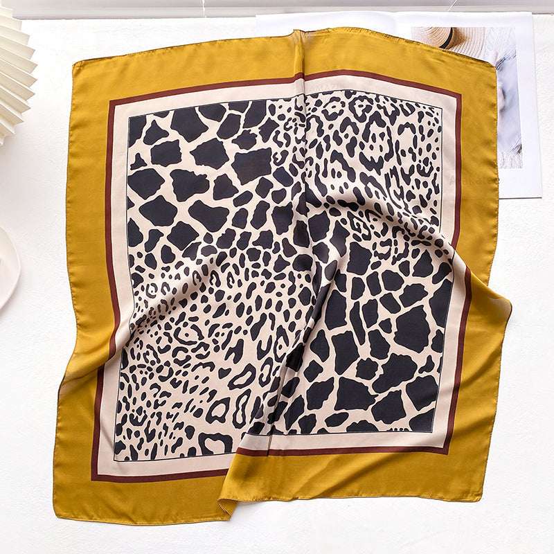 Women's Vintage Fashion Bird Check Small Neck Scarf