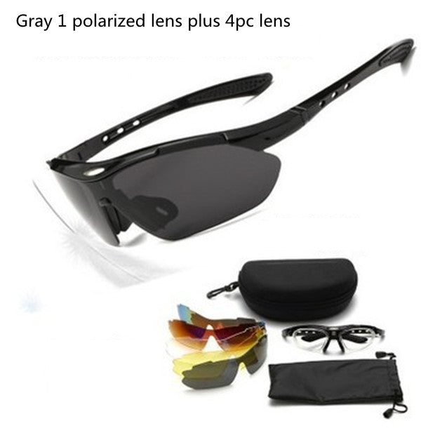 5pc Bicycle Riding Glasses Outdoor Sports Sunglasses With Myopia Frame