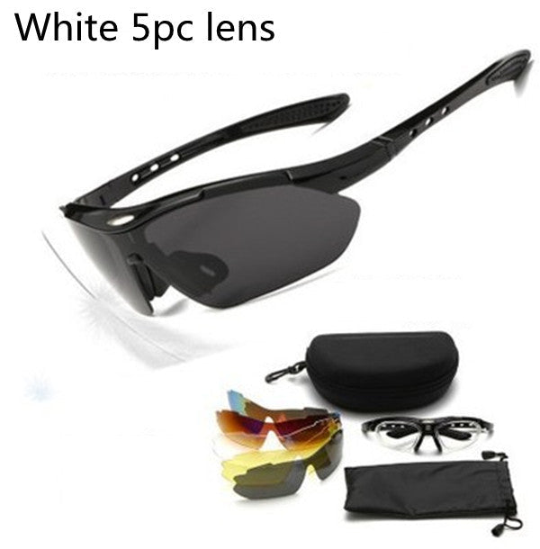 5pc Bicycle Riding Glasses Outdoor Sports Sunglasses With Myopia Frame