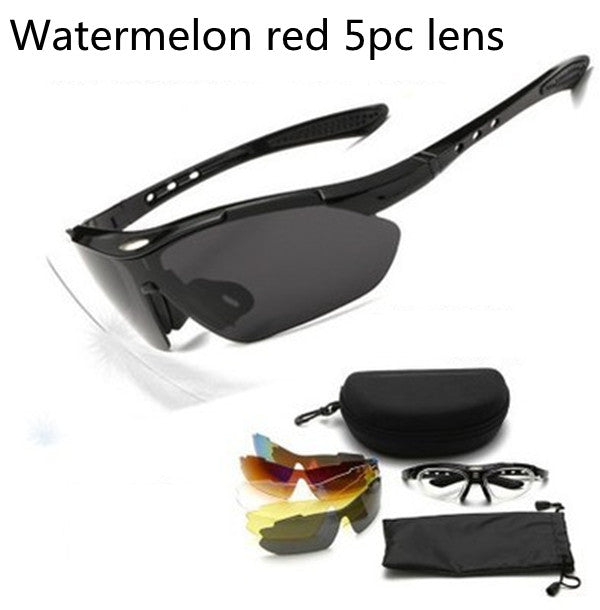 5pc Bicycle Riding Glasses Outdoor Sports Sunglasses With Myopia Frame