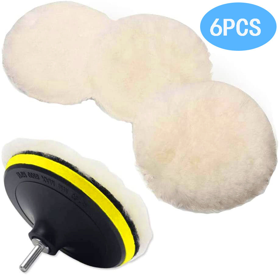 6 Inch Mirror Polished Single-sided Wool Wheel Car Beauty Waxing Thickened Wool Pad