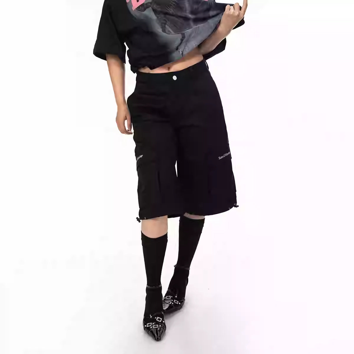 High Street Embroidered Large Workwear With Pocket Shorts - globaltradeleader