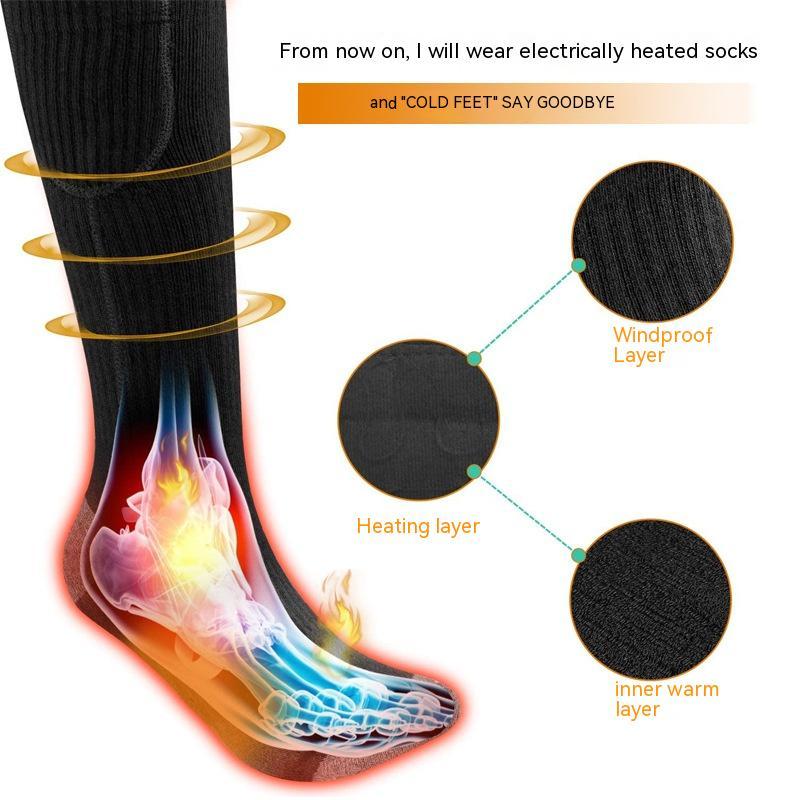 Ski Warm Charging Invisible Heating Socks - globaltradeleader