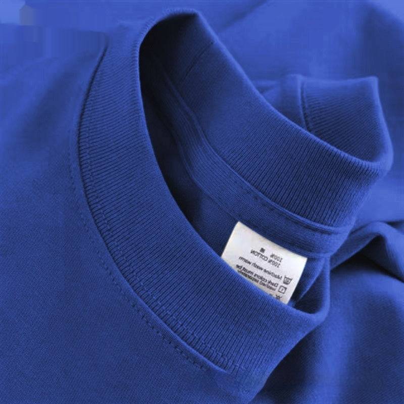 High Quality Cotton Heavy Loose Bottoming Shirt Casual Basic T-shirt Pure Cotton Retro Solid Color Round Neck Men's Short Sleeve - globaltradeleader