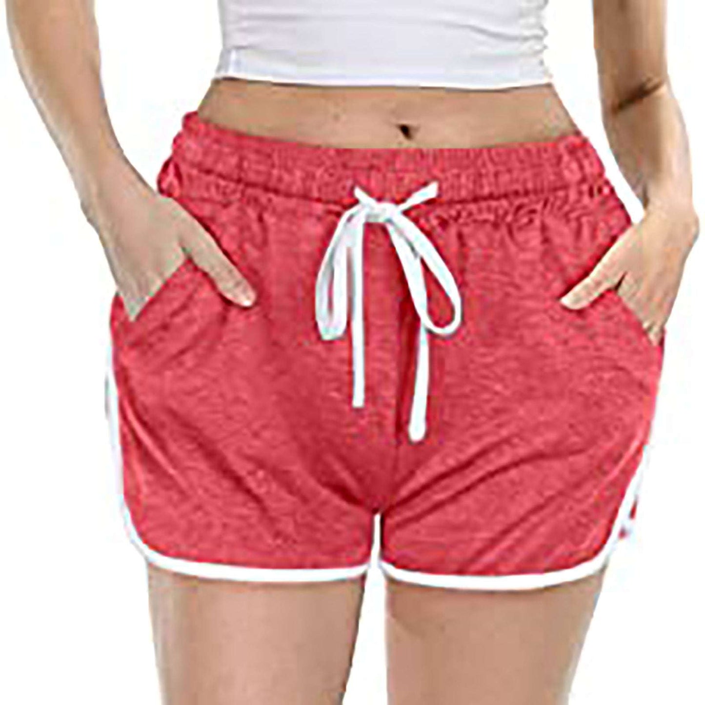 Women's Casual Solid Color Tether Shorts - globaltradeleader