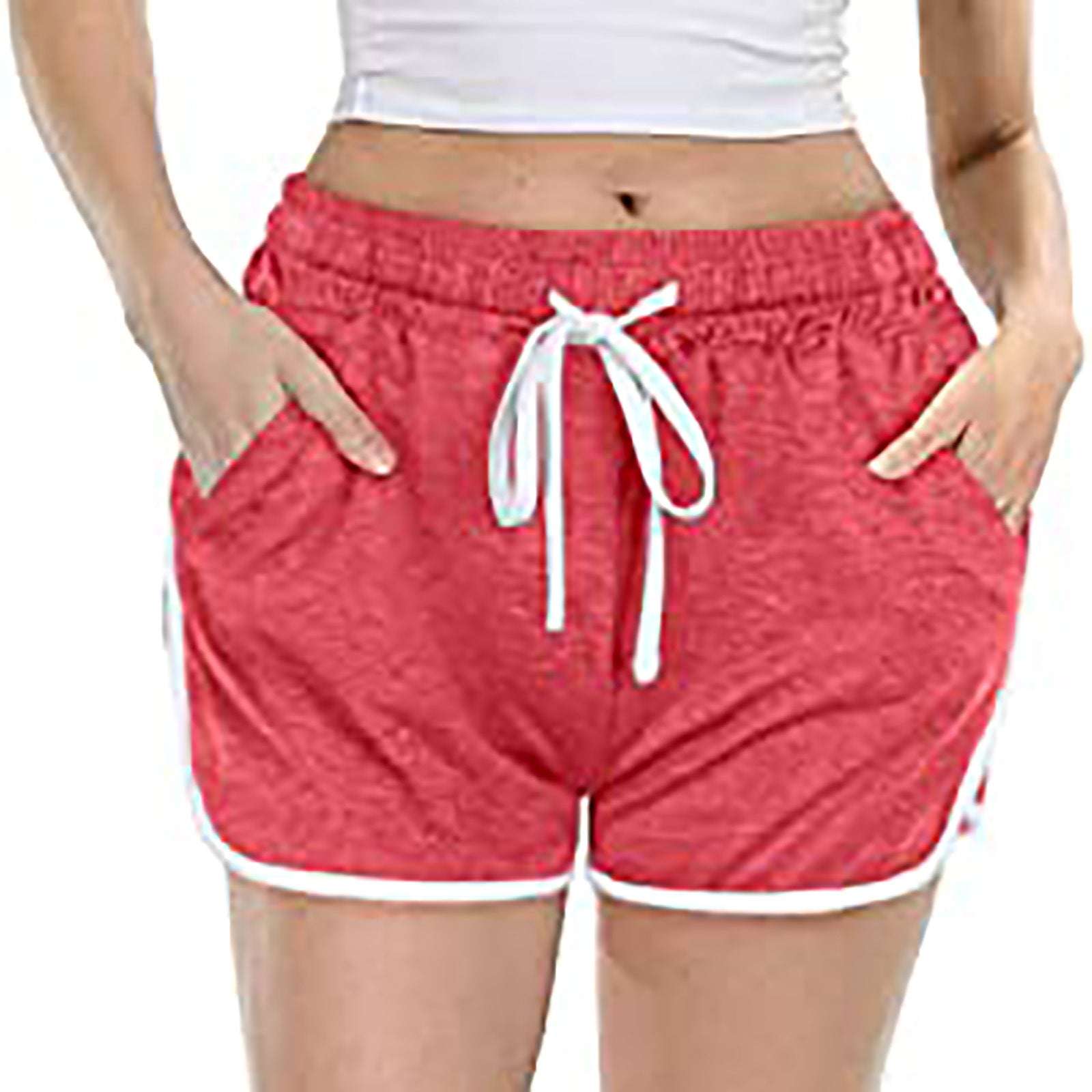 Women's Casual Solid Color Tether Shorts - globaltradeleader
