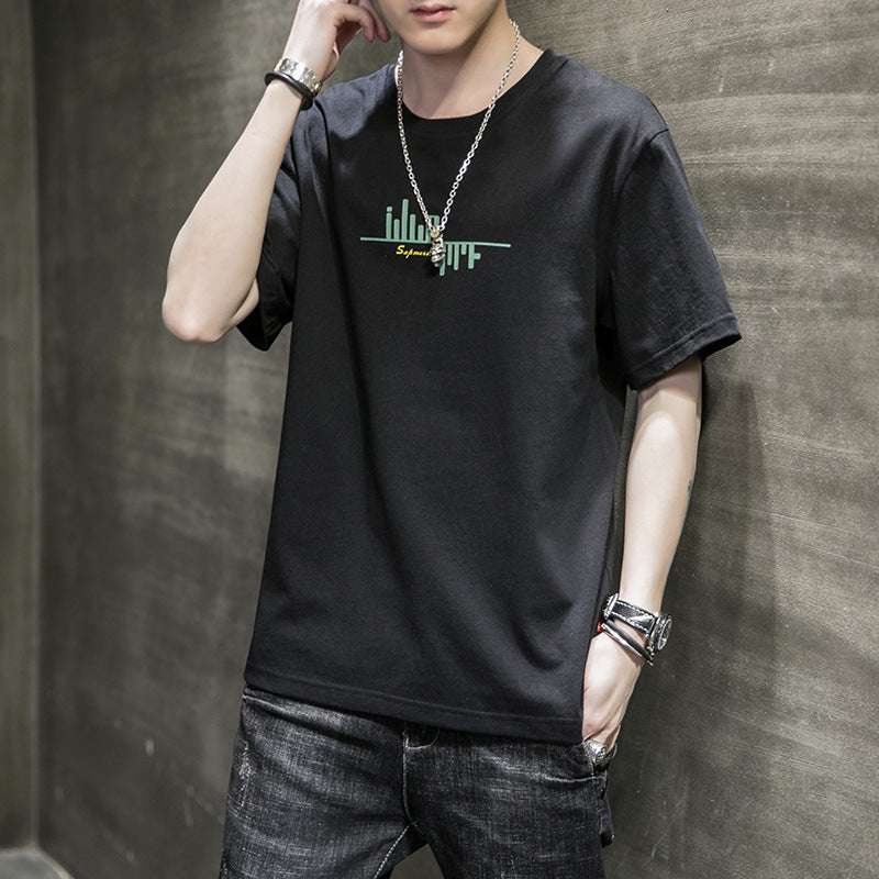 New Hong Kong Fashion Brand Cotton Short Sleeve T-shirt - globaltradeleader
