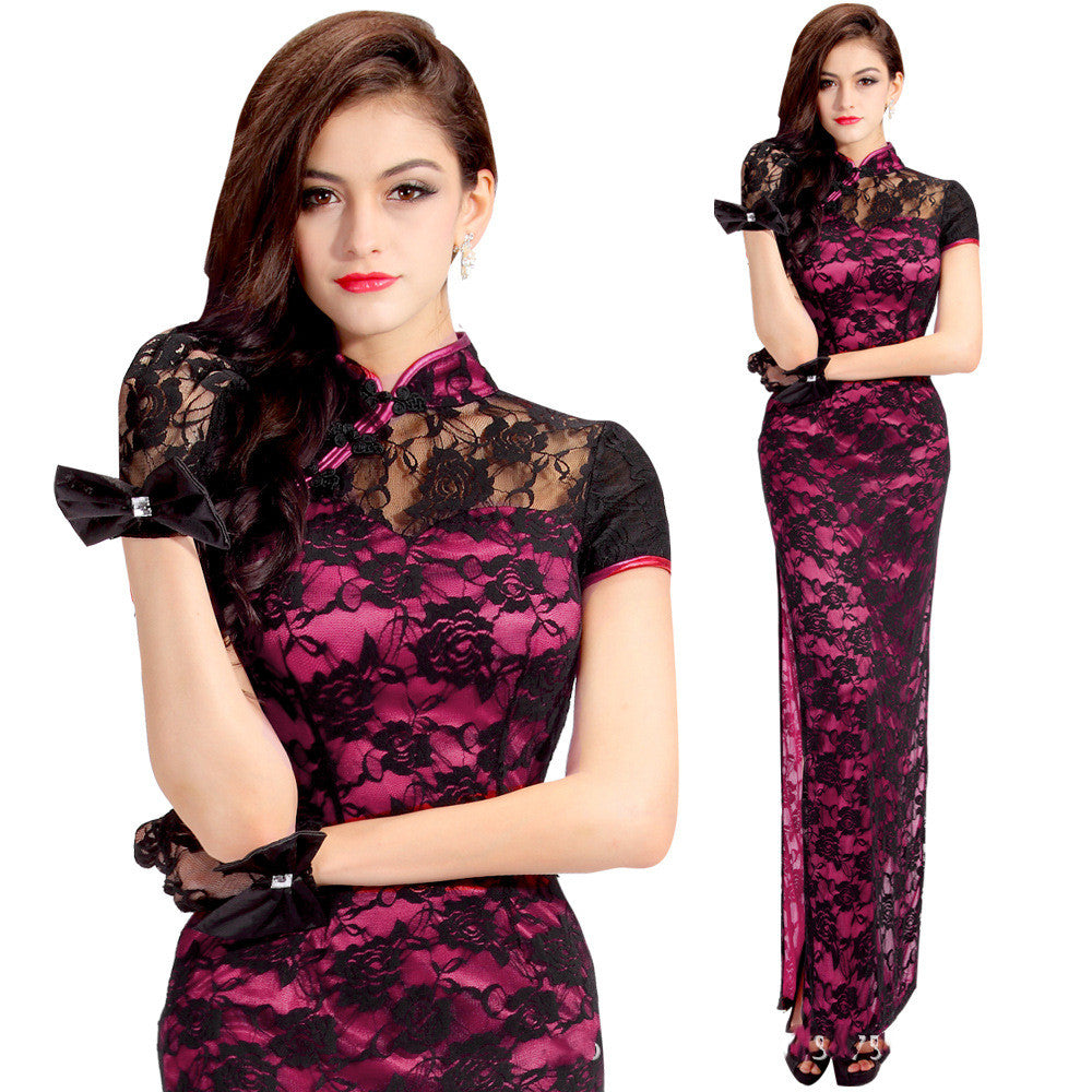 Sexy nightclub long cheongsam