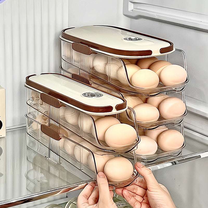 Storage Box Kitchen Refrigerator Multi-layer Transparent Egg Holder - globaltradeleader
