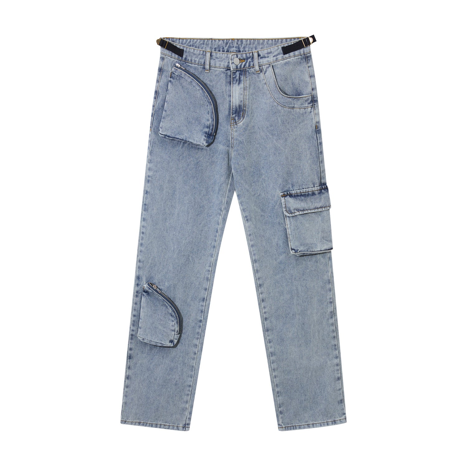 Mens Fashion Casual Loose Straight Jeans