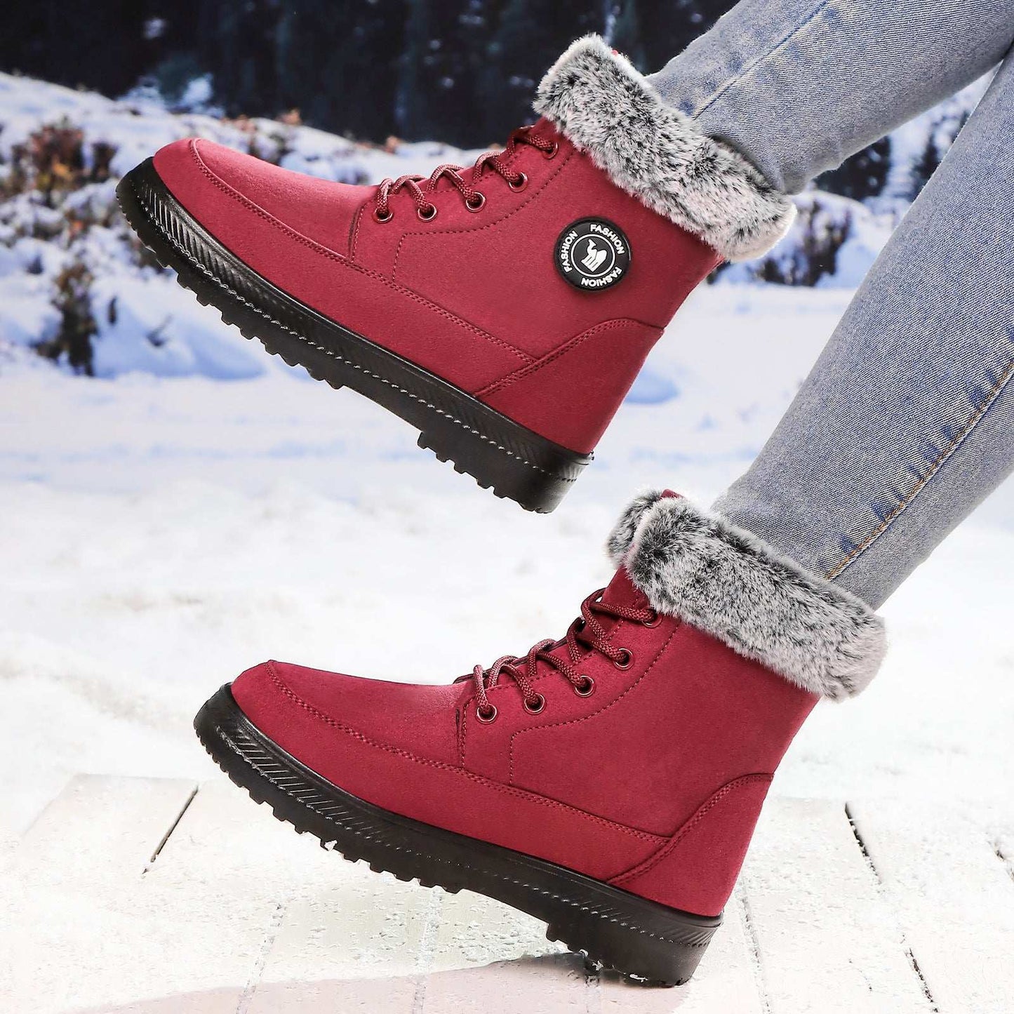 Women's Cotton Soft Bottom Wild Boots - globaltradeleader