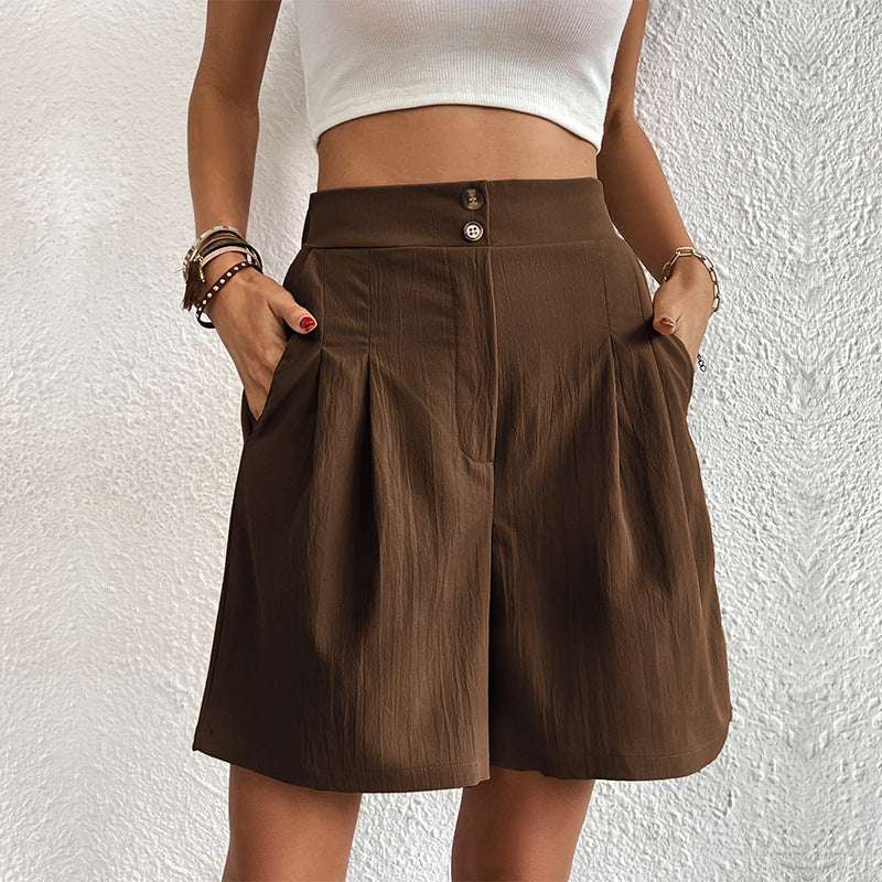 Summer New Loose Pants Casual Women's High Waist Wide Leg Shorts - globaltradeleader